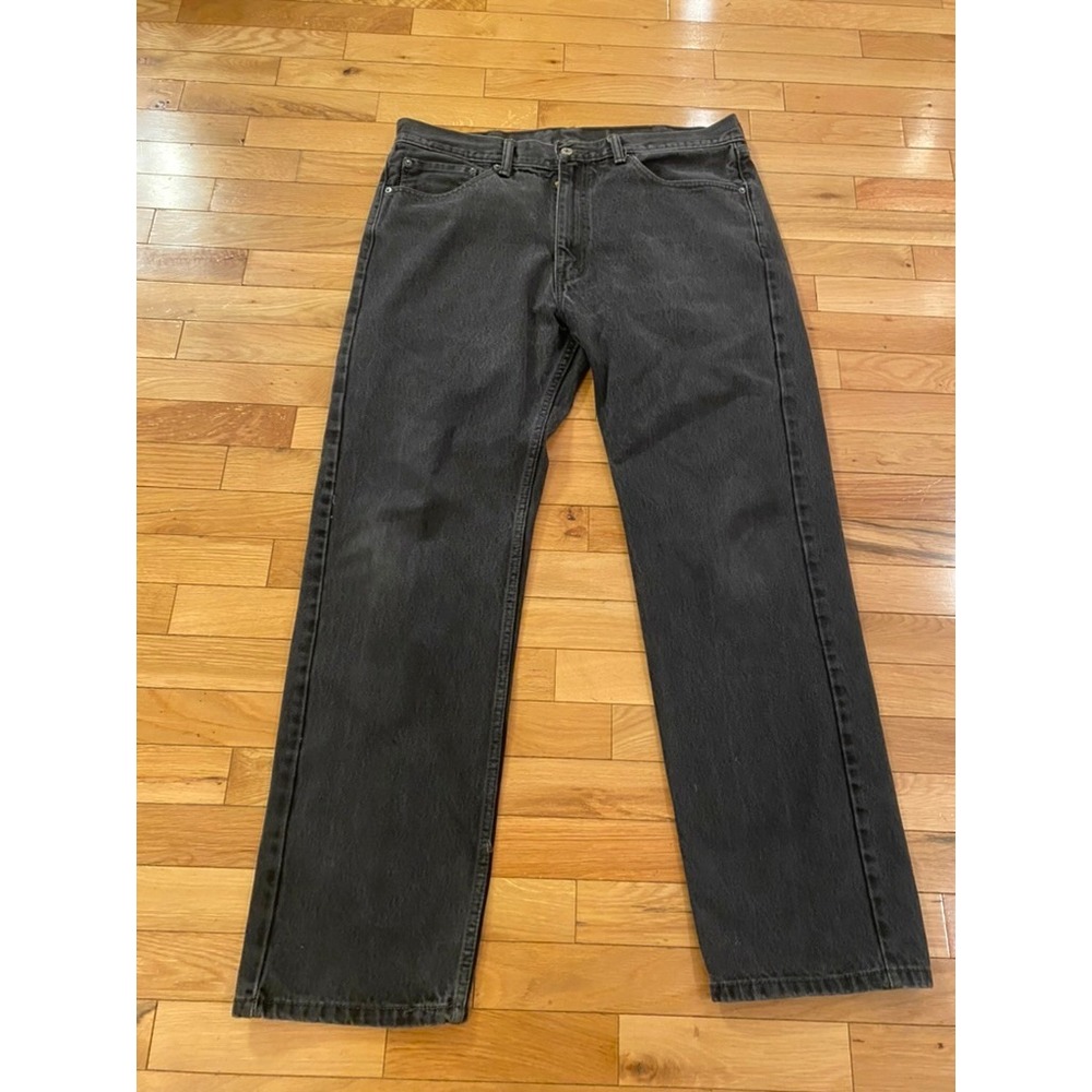 Levis 505 Jeans Mens W38 L32 Black Denim Pants Regular Fit Classic